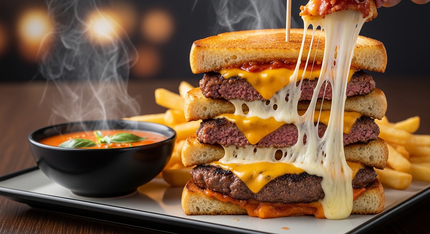 Grilled Cheese Cheeseburger Grilled Cheese Cheeseburger