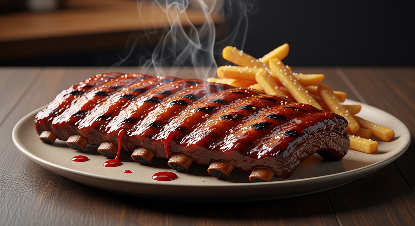 Half Rack Double-Glazed Baby Back Ribs Half Rack Double-Glazed Baby Back Ribs